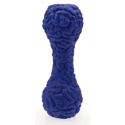 China Safe Non-Toxic Dumbbell Bone Shape Nootropic Dog Viable Toy Rubber Bite Resistant Hard Durable Toys for sale