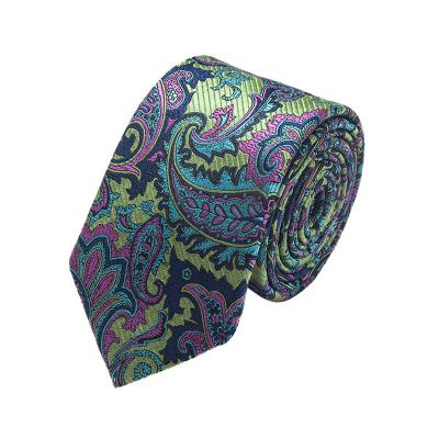 China Custom Design Fashion Floral Mens Silk Ties Handmade Paisley Jacquard Gravatas for sale