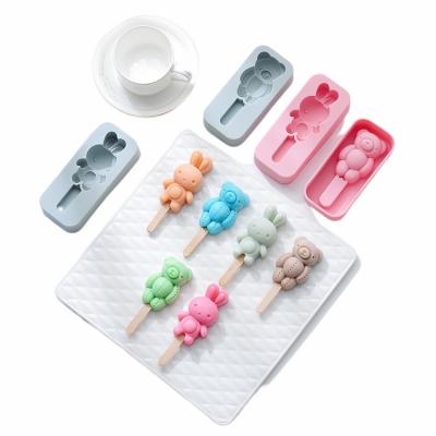 China Sustainable Household Ice Cream Mold Making Tools Handmade Popsicle Tray Box Mini Cheese Stick Molds Reusable Easy Release Popsicles for sale