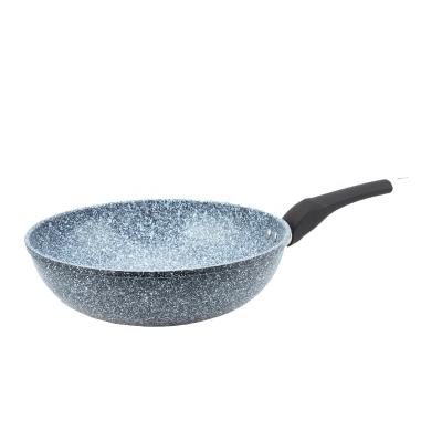 China Europe Aluminum Forged Snow Ceramic Coating Wok Pan for sale