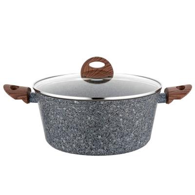 China Europe Aluminum Forged Cookware Sets Granite Casserole En Granites for sale