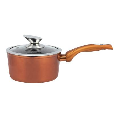 China Europe Forged Sauce Pan Stick Non Marble Aluminum Copper Coating for sale