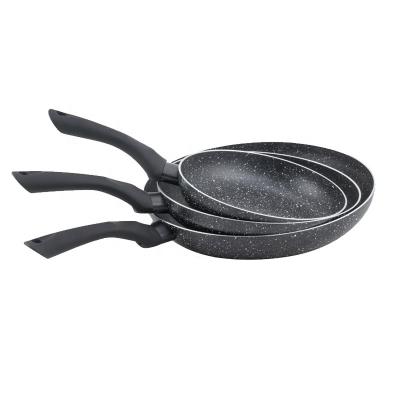 China Europe Pressed Non Marble Stick Coating Aluminum Frying Pan for sale