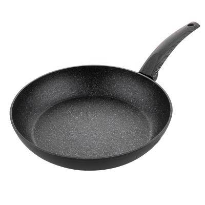 China Europe Induction Bottom Stone Marble Coating Full Aluminum Forged Frying Pan for sale