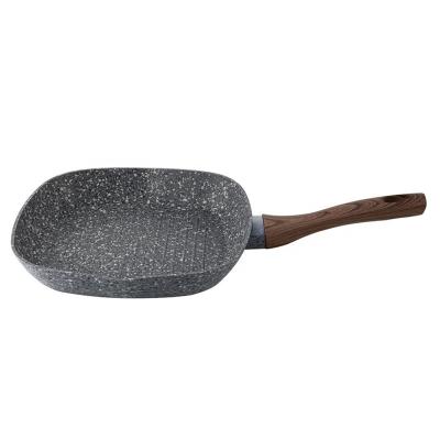 China Europe 28 Cm Forged Aluminum Granite Non Grill Pan Stick Griddle for sale