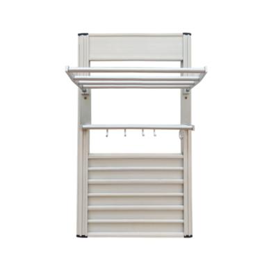 China RV Factory Heat Control Electric Towel Rack Heater Bathroom Radiator With Shelf Wall Mounted for sale