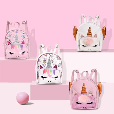 China Hot Selling Unicorn School Bag Kids Sequin Shoulder Stationery Cute Shining School Bag Waterproof for sale