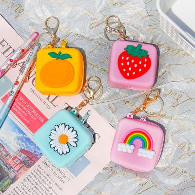 China Silicone Cartoon Mini Case Heart Girl Is Main Chain Ziplock Wallet Waterproof Reusable Super Cute Coin Purse For Ladies for sale