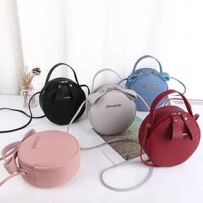 China Fashion Casual Makeup PU Leather Cross - Body Mini Round Handbags Shoulder Bag For Women for sale