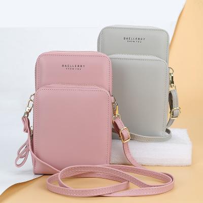 China Waterproof 2021 Ladies Bag Korean Phone Bag Fashion Mobile Messenger Bag Large Capacity Long Style Zipper Wallet For Women for sale