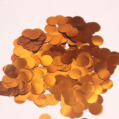 China Wholesale Flexible and Soft Round Metallic Push Confetti 1.5cm Party Balloon Table Decorations Champagne Gold Confetti Circles Wedding for sale