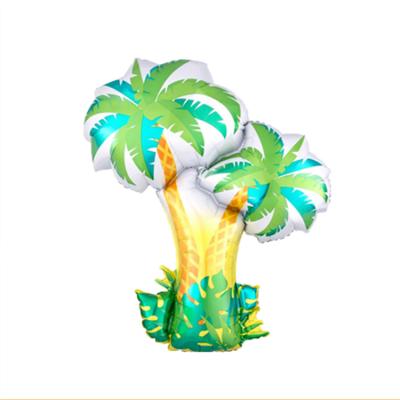 China Party decoration palm tree balloon party supplie wedding decoration coconut tree leave foil balloon cartoon for sale