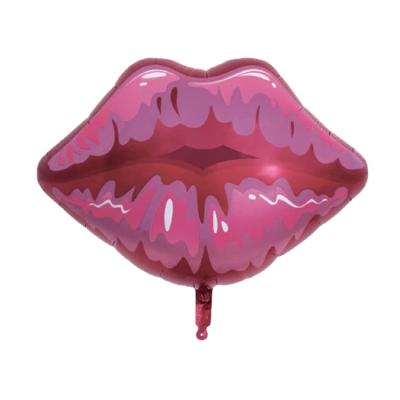 China Party Decoration Valentine's Day Wedding Decoration Kiss Mylar Mouth Balloons Red Lip Foil Party Balloon for sale