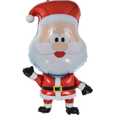 China Eco-friendly Merry Christmas shape foil balloon for christmas decoration wholesale santa claus 3d foil balloon for sale