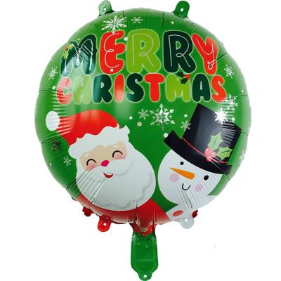 China New Design Eco-friendly 18 Inch Christmas Balloon Merry Christmas Foil Balloon Party Decoration Helium Floating Balloon for sale