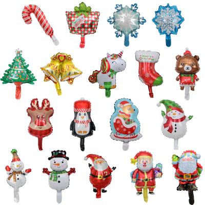 China Eco-friendly Mini Christmas Balloon Snowman Santa Claus Foil Balloon For New Year Decoration Party Supplies Kids Gifts for sale