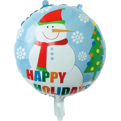 China New Eco-friendly Christmas Party Foil Helium Balloon Christmas Decoration Christmas Round Balloon for sale