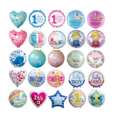 China Party Decoration Birthday Happy Balloons Round Foil Balloon Foil Balloon Baby Birthday Party Decoration for sale