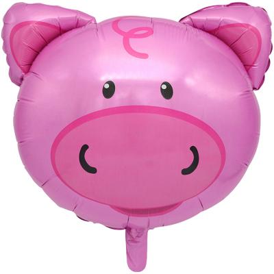 China Eco-friendly Mini Foil Balloons Birthday Baby Shower Animal Pig Party Decor Supplies Kids Toys for sale