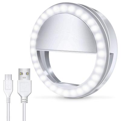 China Visual Cell Phone LED Ring Selfie Light Free Sample Para Led Rechargeable Celular Mini RingLight Selfie Ring Light from CPhotography Led Phone Ring Light Mini Selfie for sale