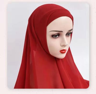 China Hot New Solid Color Headscarf Modal Chiffon Pearl Head Scarf Malaysian Headscarf for sale