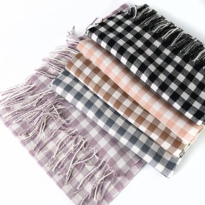 China Wholesale winter fashion cashmere scarf women soft soft feeling and new design simple tassel shawl pashmina for sale