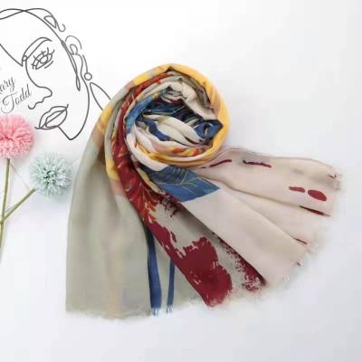 China Soft touch feeling spring/summer new ethnic style printed polyester twill long scarf women's scarf sun protection shawls and other scarves for sale