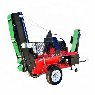 China Farms 20ton 15hp Gasoline Engine Wood Splitting Machine Firewood Processor With TUV CE for sale