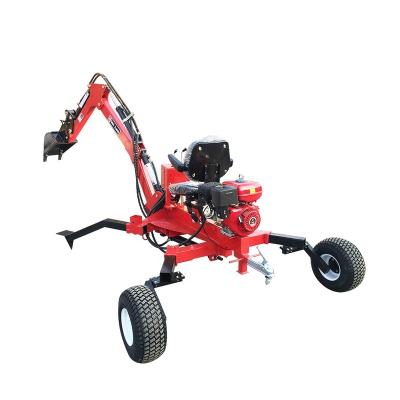 China ATV/UTV Towable Backhoe Best Price 9hp Mini Backhoe With Self Power Small Excavator For Sale for sale