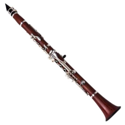 China International Standard Accept OEM Cheap 17 Keys Body Rosewood Keys Silver Clarinet for sale