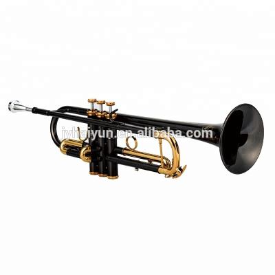 China Blacknickel Body Accept Cheap OEM Black Gold Nickel Bb High Quality Professional Trumpet for sale