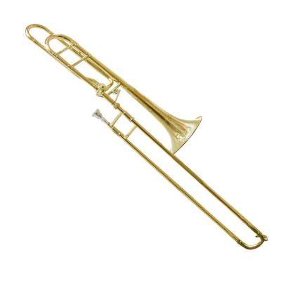 China Gold Lacquer Accept OEM Cheap Gold Key Bb/F Tuning Slide Trombone JYTB506 for sale