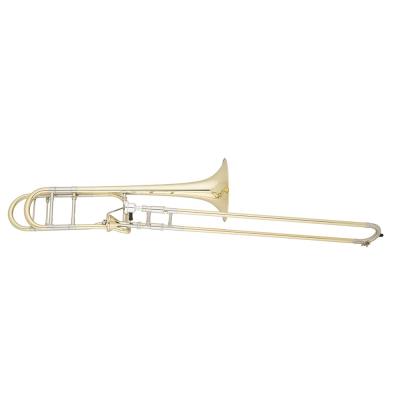 China Gold Lacquer Accept OEM Cheap Gold Key Bb/F Tuning Slide Trombone JYTB508 for sale