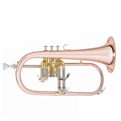 China Gold Lacquer Accept OEM Cheap Phosphor Copper Flugel Horn for sale