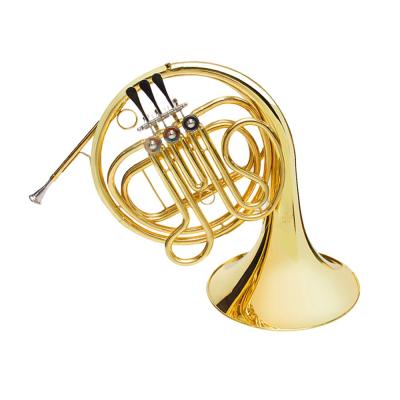 China Gold Lacquer Accept OEM Cheap Lacquer F-3 Single Head French Horn JYFH937 for sale