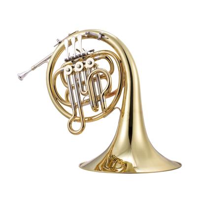 China Factory Direct Gold Lacquer Cheap Bb 3 Head Single French Horn for sale