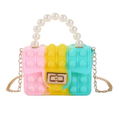 China Fashion New Product Ideas 2023 Cute Mini Jelly Purse And Handbags For Children Bag Little Girls Fashion Handbag for sale