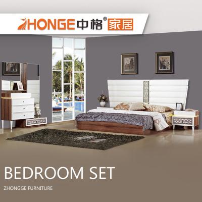 China Modern High Gloss White Paint Functional Bedroom MDF Bedroom Furniture Set Beautiful for sale