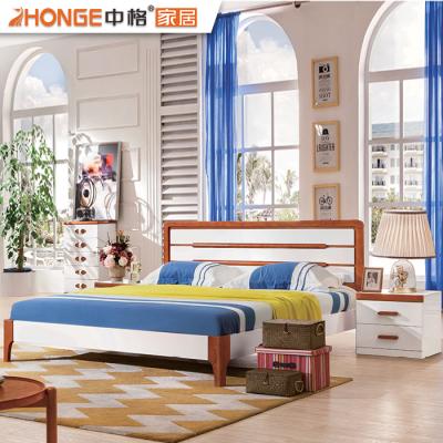 China White Bedroom Furniture Bedroom Furniture Modern MDF Home Furniture Bed Designs MDF With Wardrobe Bed King Size for sale