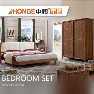 China Bedroom Furniture Solid Natural Wood Color Turkish Home Style Bedroom for sale