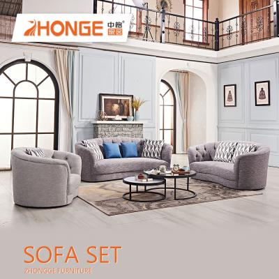 China Sectional sofa living room 2 3 seater sofa set gray classic luxury modern sofa set fabric sofa for sale