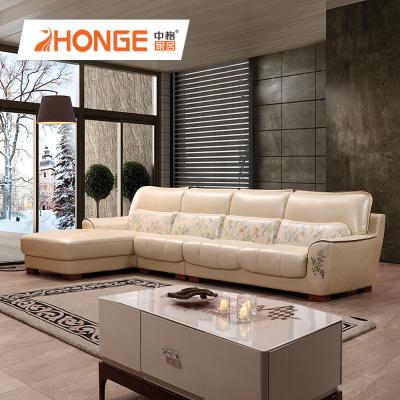 China Long Durability Living Room Pure Leather Corner New Cheap Luxury Model Leather Sofa for sale