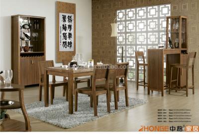 China Natural Simple Design Living Room Showcase Luxury Solid Wood Dining Room Set for sale