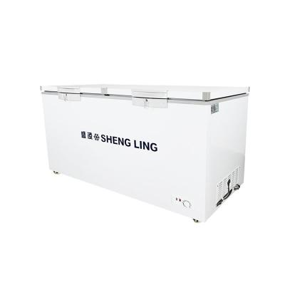 China Commercial Freezer Commercial Mobile Deep Island Supermarket Chest Manufacture Low Large Chest Freezer for sale