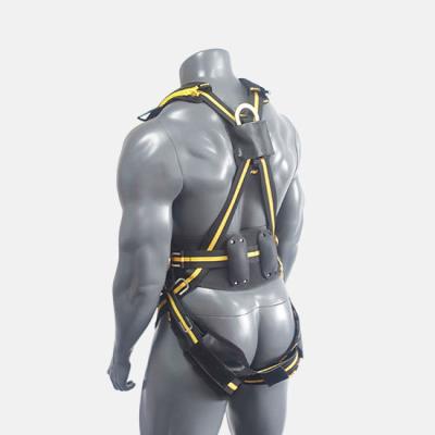 China Polyester+Steel hot sale and good price 5 point polyester full body safety belt for aerial work and body climbing harness for sale