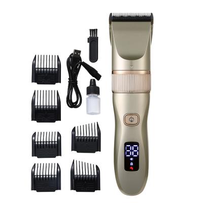 China RV Rechargeable Travel Blade Lock System Ceramic Professional Digital Display Hair Trimmer for sale