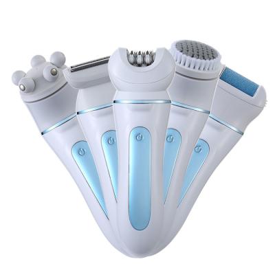 China Household 5 in 1 Trimmer Set Electric Hair Remover Women Epilator Facial Hair Removal Lady Shaver for sale