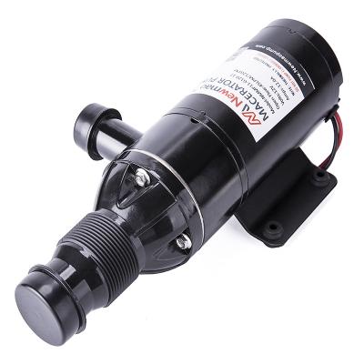 China Wastewater Treatment Newmao Motor 12V Macerator Pump Electric Water Centrifugal Pump Standard Wastewater Treatment Max 20 Seconds 4 Feet (1.2m) 18AWG for sale