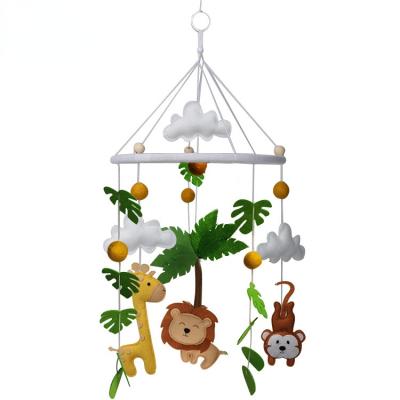 China Musical Felt Hanging Wind Chimes Safari Carousel Farmhouse Decor Baby Room Decor Nursery Mobiles Safari Jungle Animal Baby Crib Mobile for sale