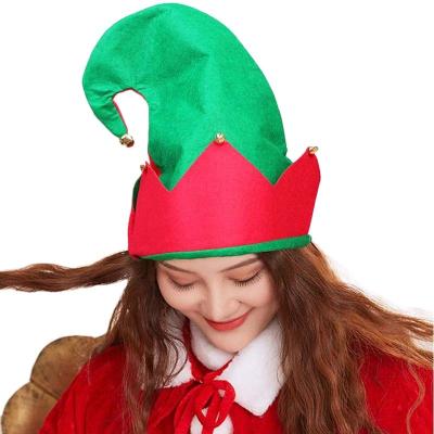 China Wholesale Durable Felt Christmas Elf Hat Nonwoven Felt Christmas Party Props Holiday Photo Props Kids Adult Christmas Hat for sale